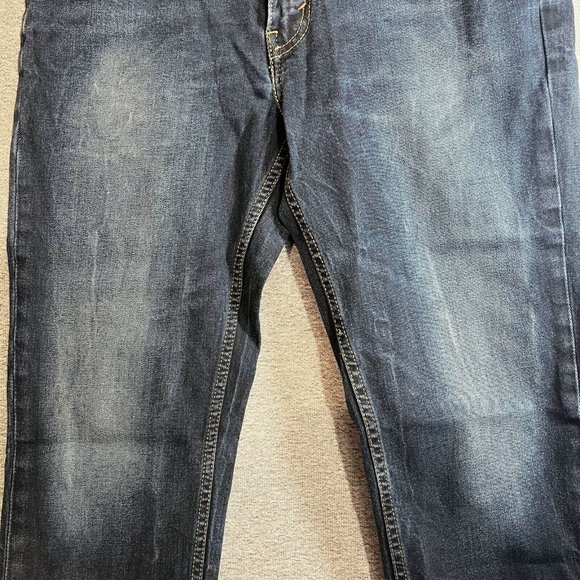 Levi's 511 Jeans Men 32 Blue Dark Wash Straight Leg Slim Fit Mid Rise Denim - Picture 4 of 16